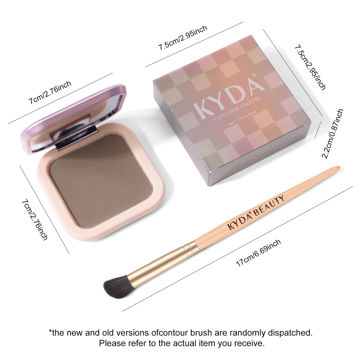 KYDA palette in a makeup bag demonstrating portability for on-the-go use
