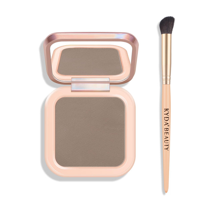 KYDA palette front open showing cool tone pans and compact mirror for easy sculpting