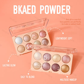 KYDA open palette revealing eight baked shades for versatile color mixing