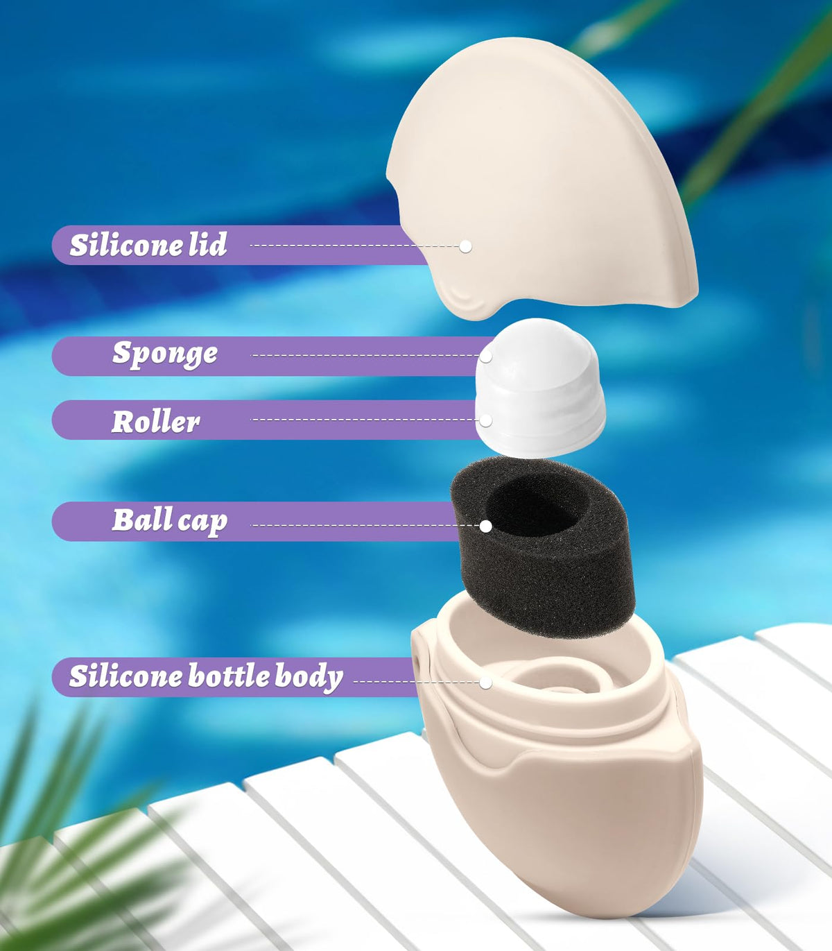 KYHDIYA applicator rolling sunscreen on arm for quick, even coverage