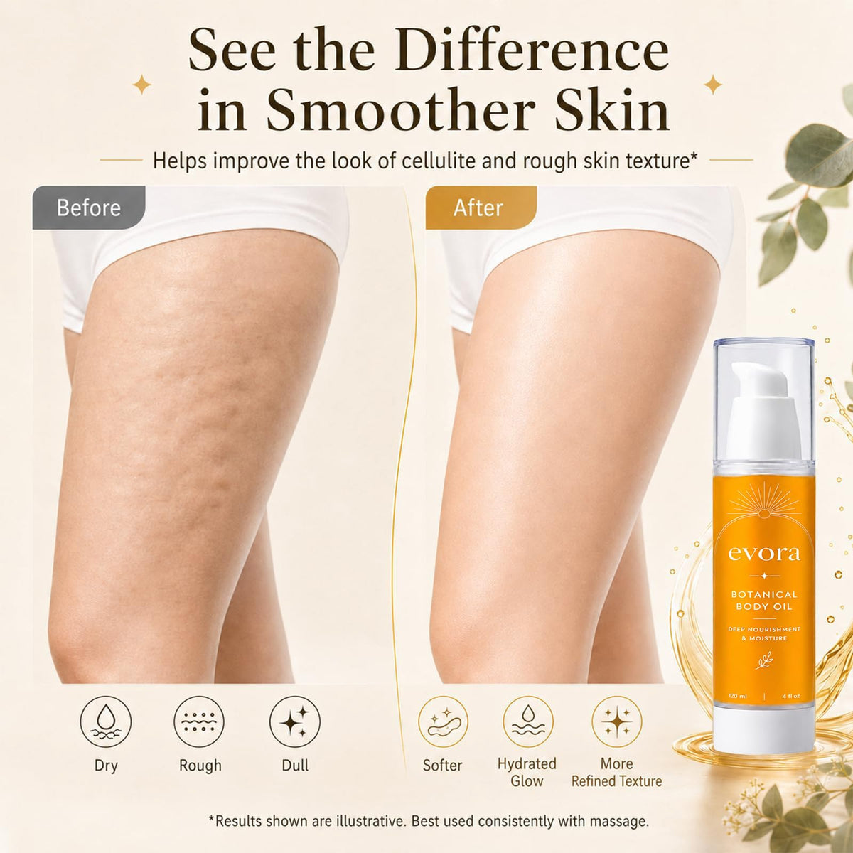 KYZTMHC Evora being smoothed on damp skin to lock in hydration and glow