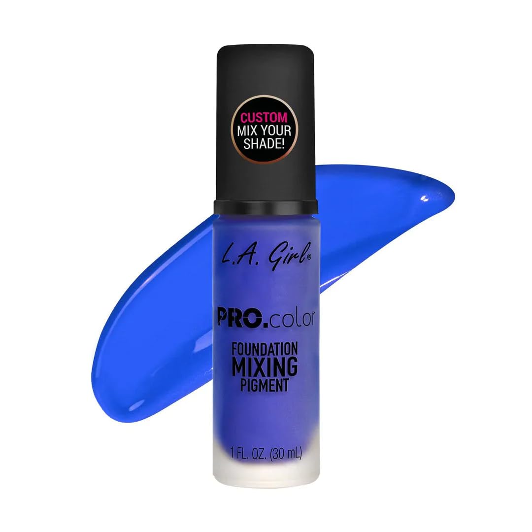 L.A. Girl blue mixing pigment front packaging showing label and size, practical for custom shades