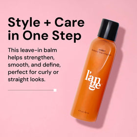 L'ANGE HAIR balm texture close-up demonstrating lightweight absorption benefit