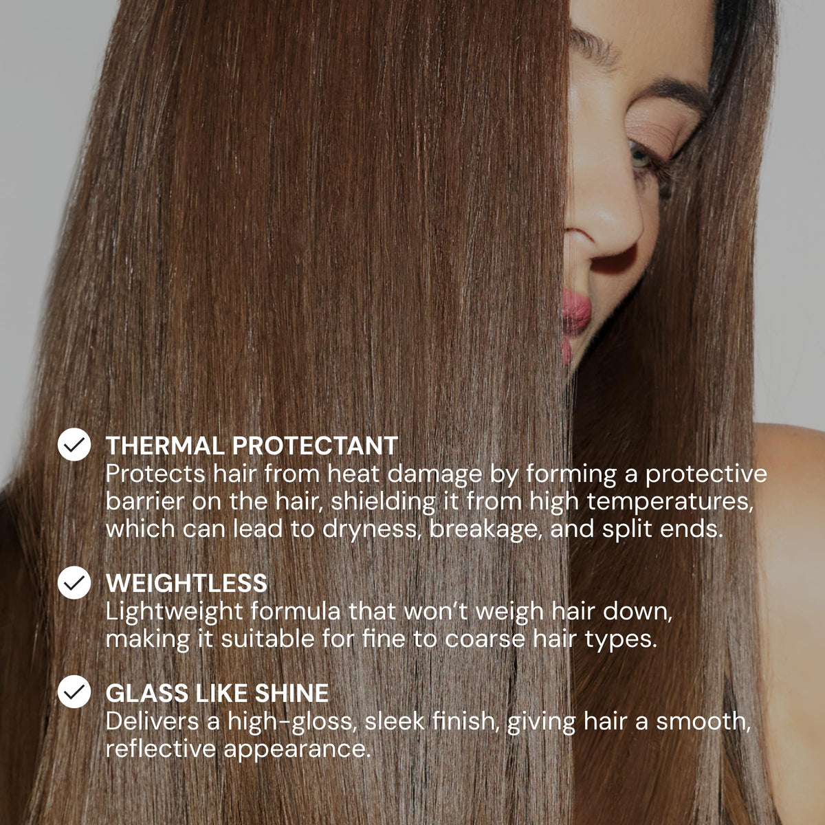 L'ANGE HAIR applied while blow-drying to protect strands and speed styling
