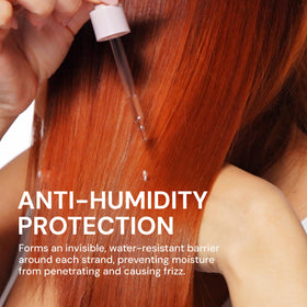 L'ANGE HAIR texture on hair highlighting smooth finish and reduced frizz benefit
