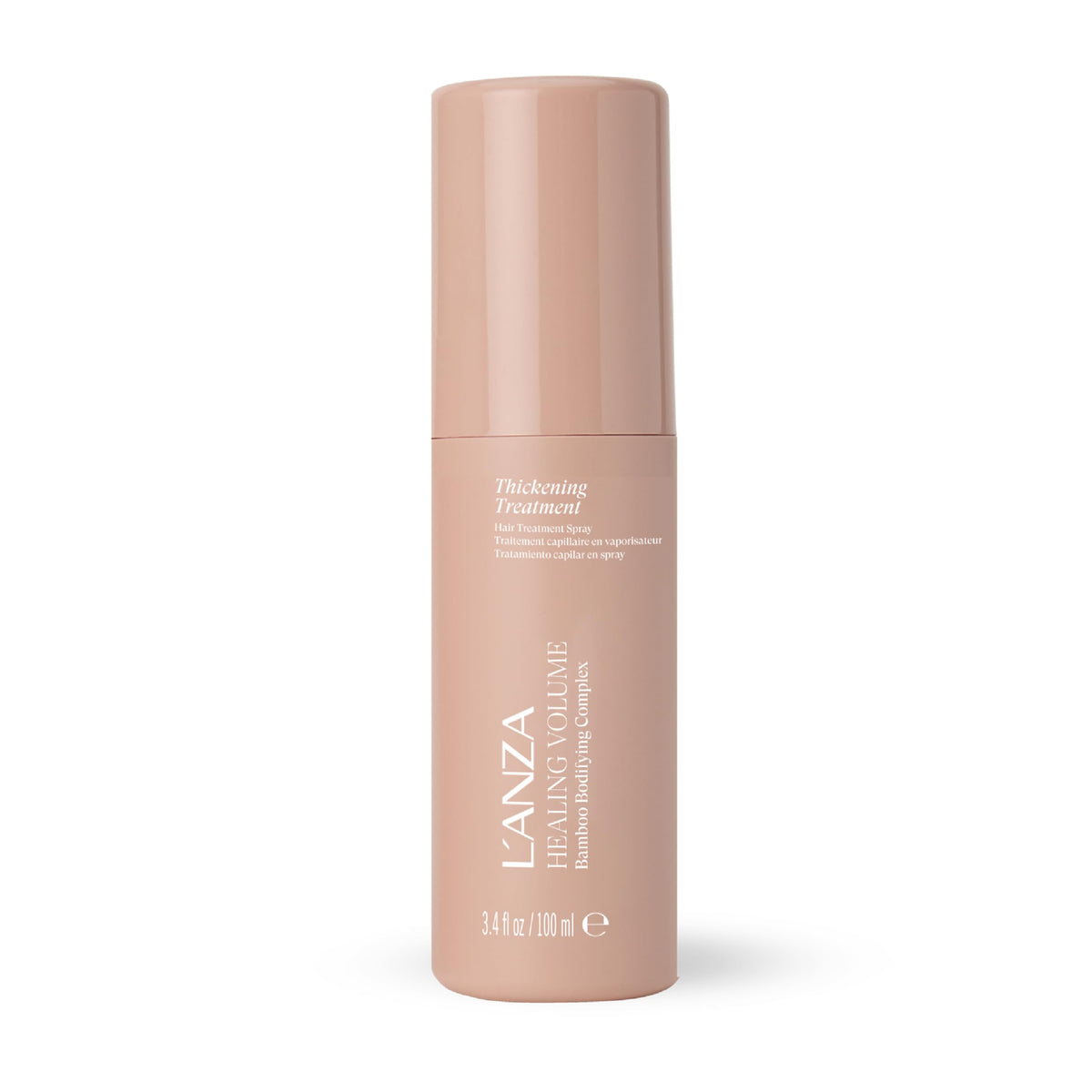 L’ANZA front packaging of volumizing spray showing product benefit