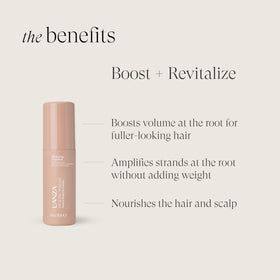 L’ANZA before and after hair showing fuller, lifted strands and natural body