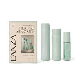L’ANZA trio front packaging showing kit and benefit of restorative care