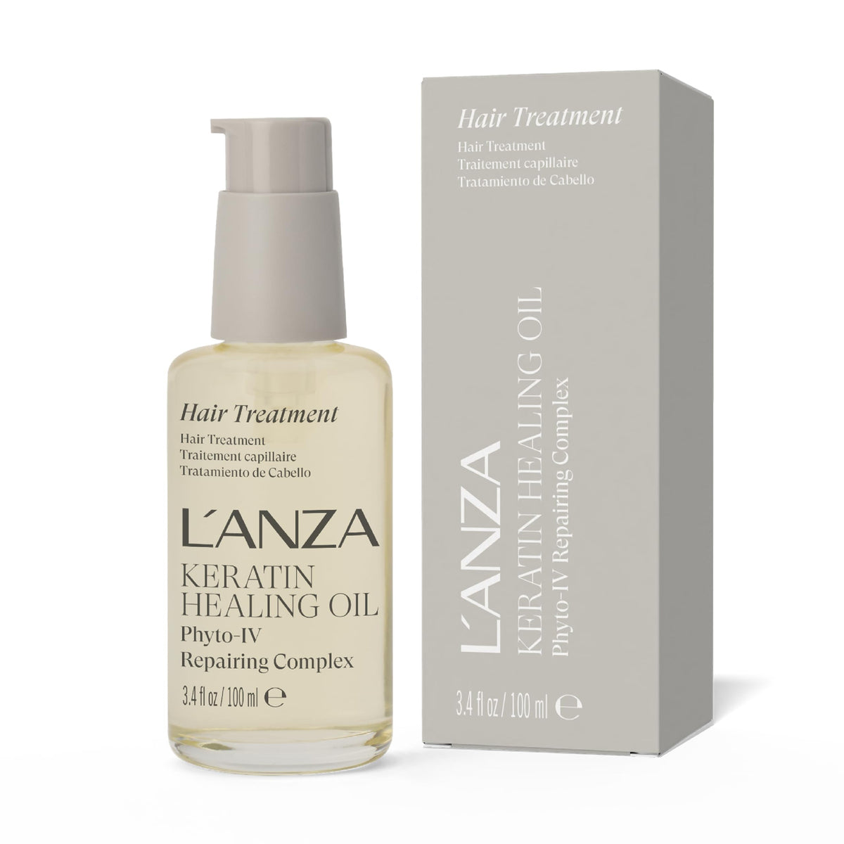 L’ANZA front packaging showing bottle and label, communicates premium repair