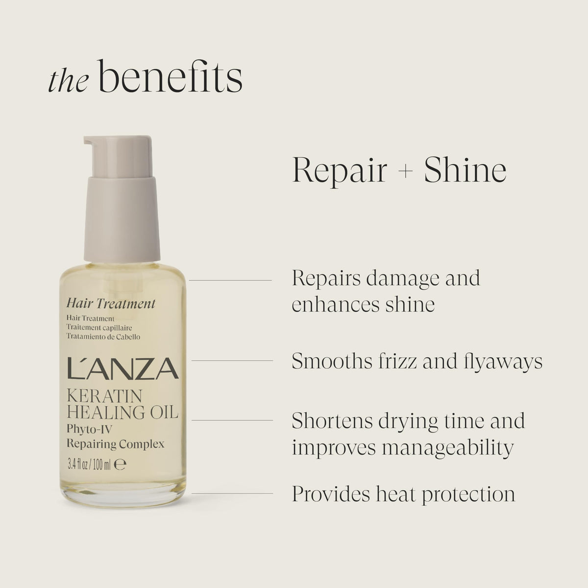 L’ANZA close-up of oil texture absorbs quickly for non-greasy shine