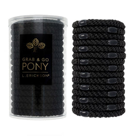 L. Erickson front packaging showing 15 black ties and neat presentation