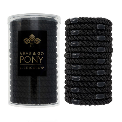 L. Erickson front packaging showing 15 black ties and neat presentation