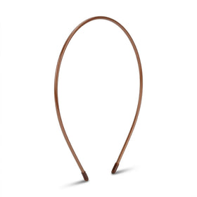 L. Erickson front view tortoise headband showing slim elegant shape and polished finish