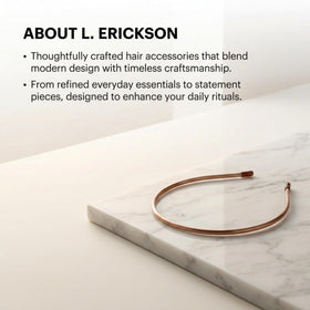 L. Erickson side profile on head demonstrating comfortable secure hold for all-day wear