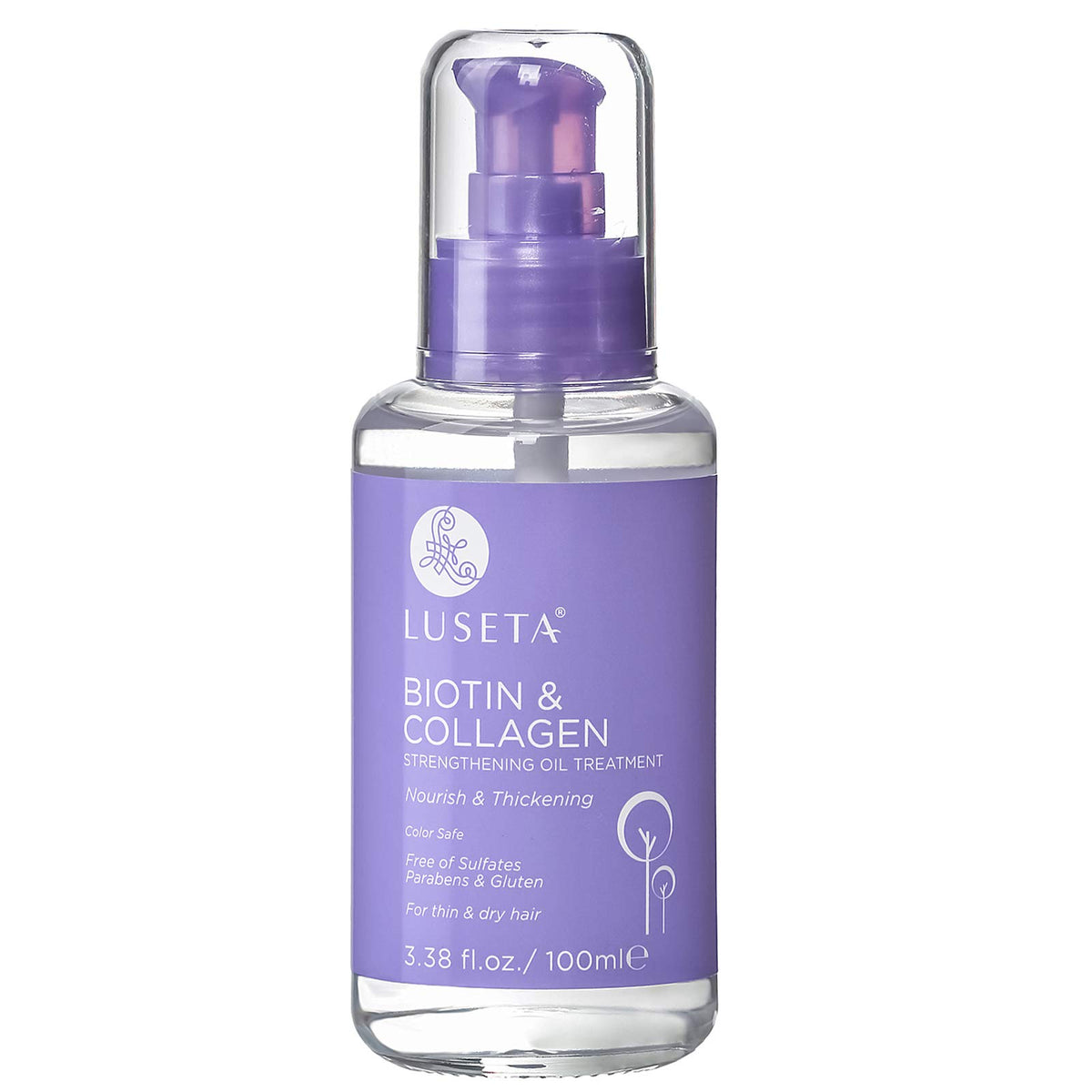 L LUSETA front bottle showing label and benefits