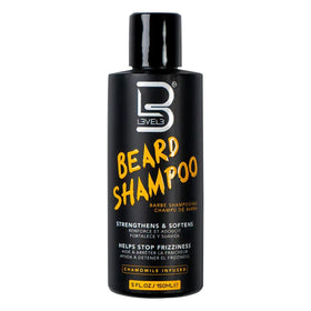 L3 beard shampoo chamomile extract ingredient cup emphasizing soothing benefit