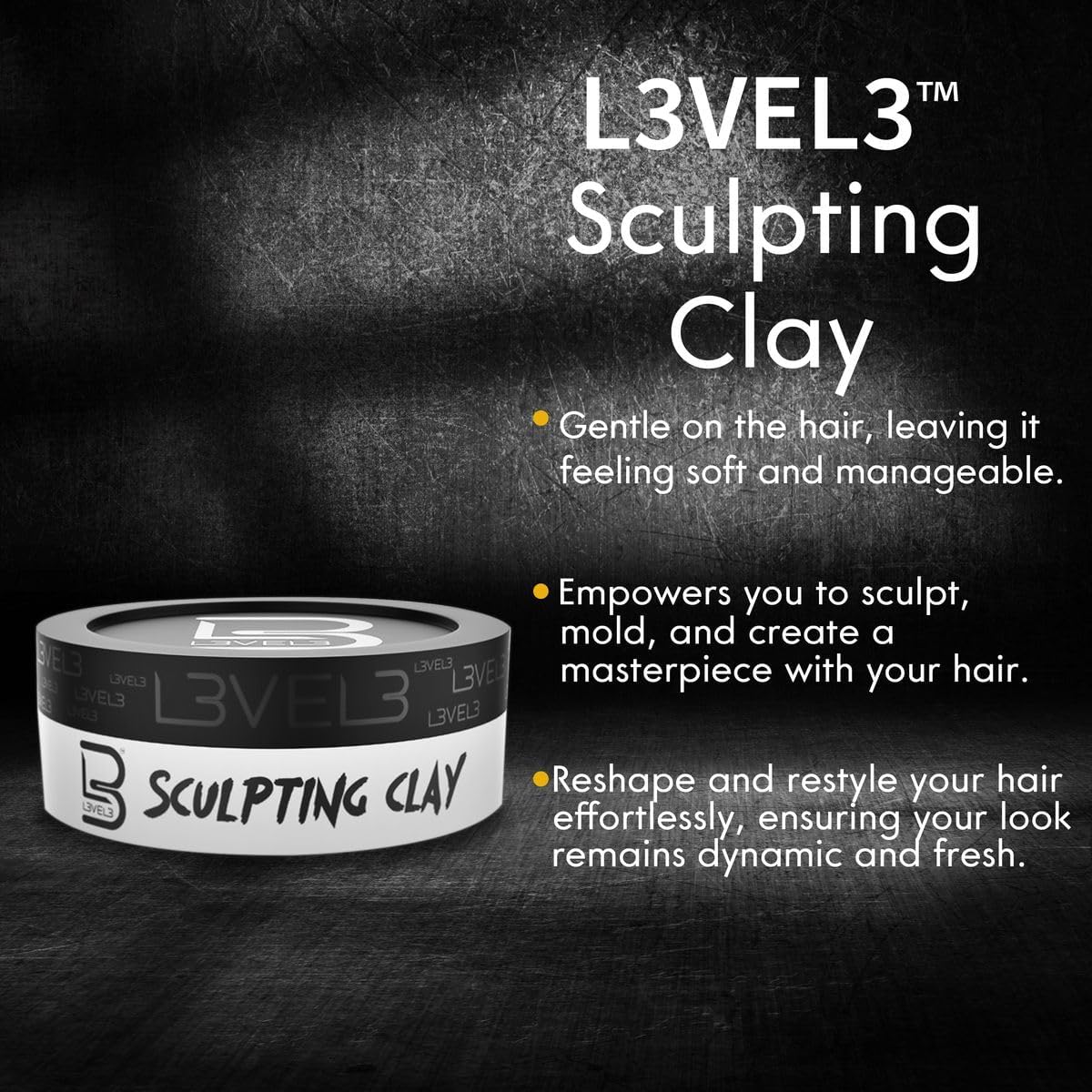 L3 clay on palm demonstrating easy warming and even application benefit