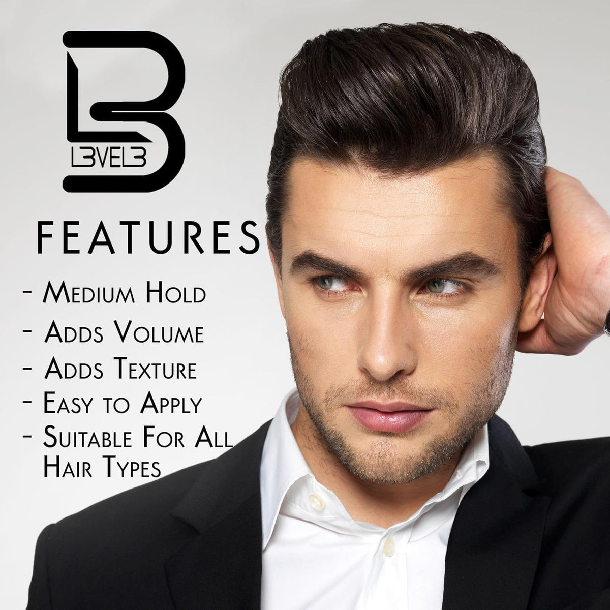 Man with L3 styled hair side profile showing defined texture and hold