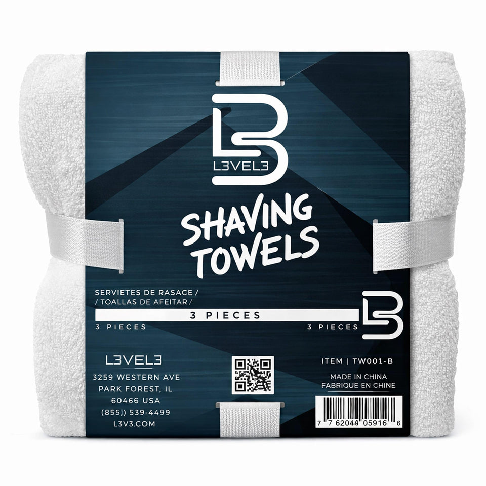 L3 folded face towel front view showing soft white cotton and professional look