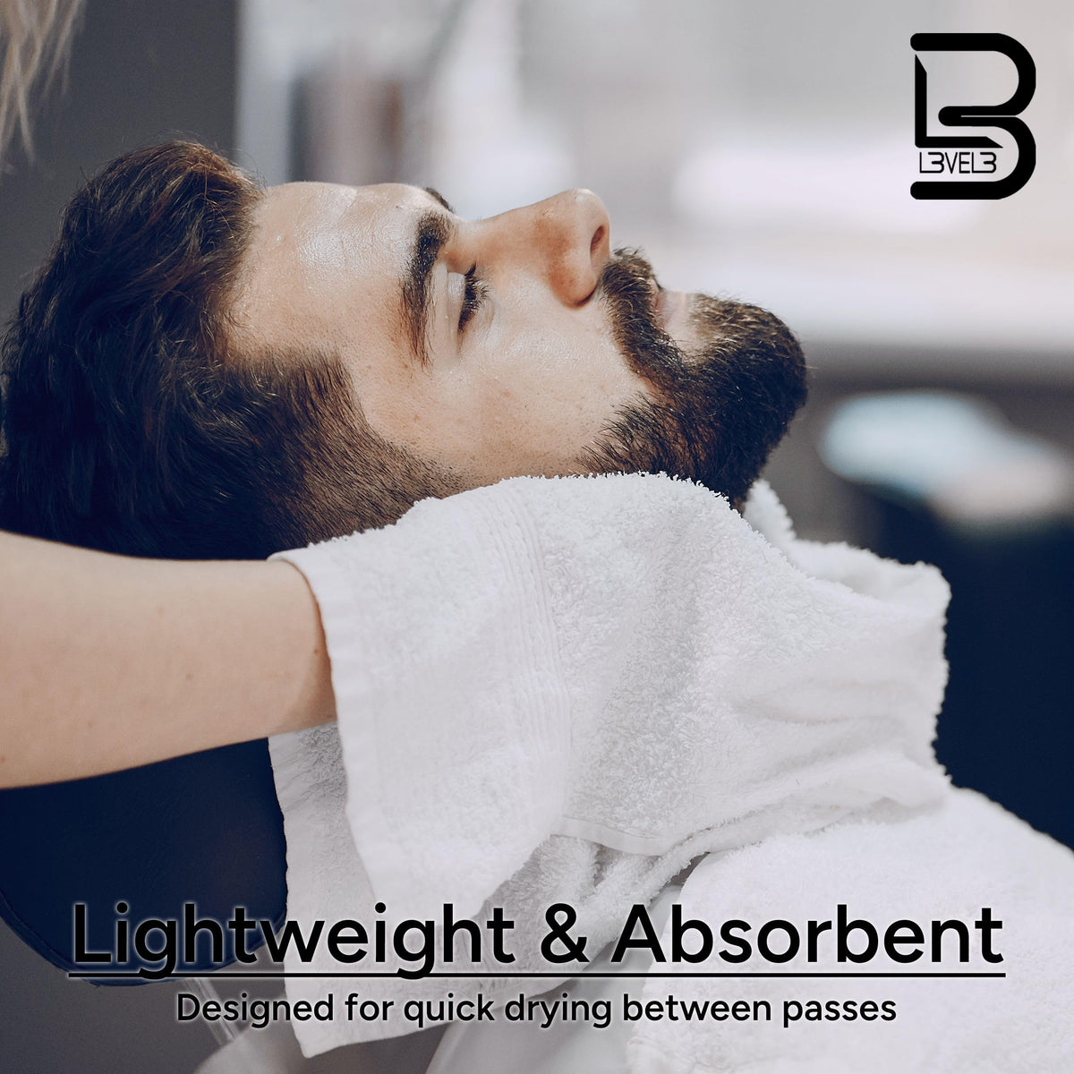 L3 towel placed in a modern salon conveying durability and professional use