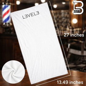 L3 towel held in hand to show size and lightweight handling benefit