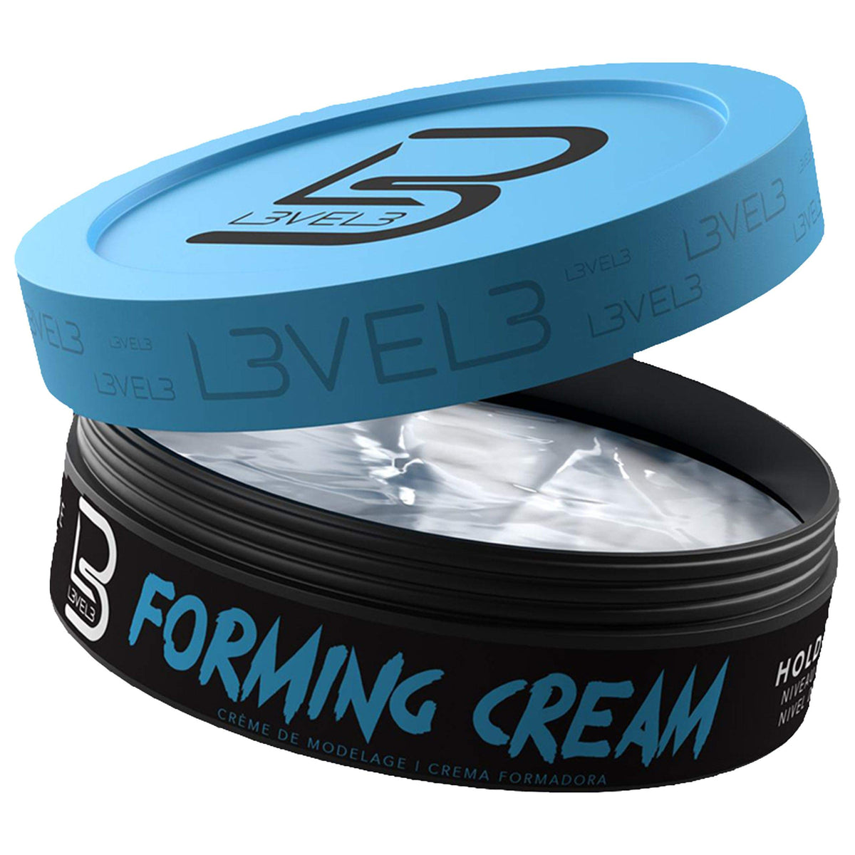 L3 jar front view showing label and compact styling cream benefits