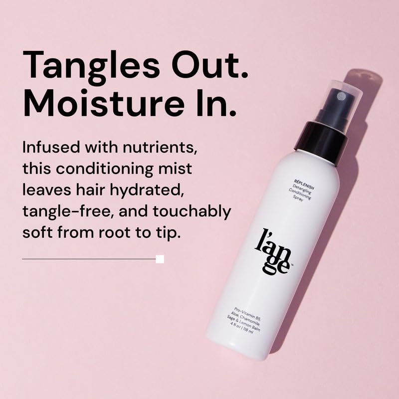 L'ANGE HAIR fine mist spray close-up, demonstrates even application and slip