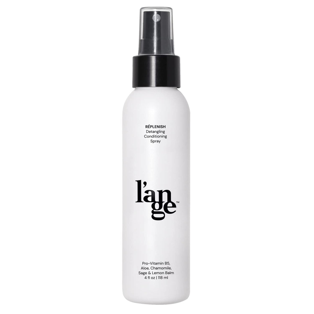 L'ANGE HAIR front packaging showing bottle and label, highlights lightweight benefit