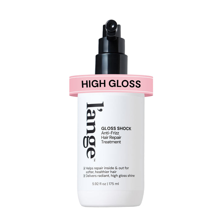 L'ANGE HAIR front bottle view showing sleek packaging and styling benefit