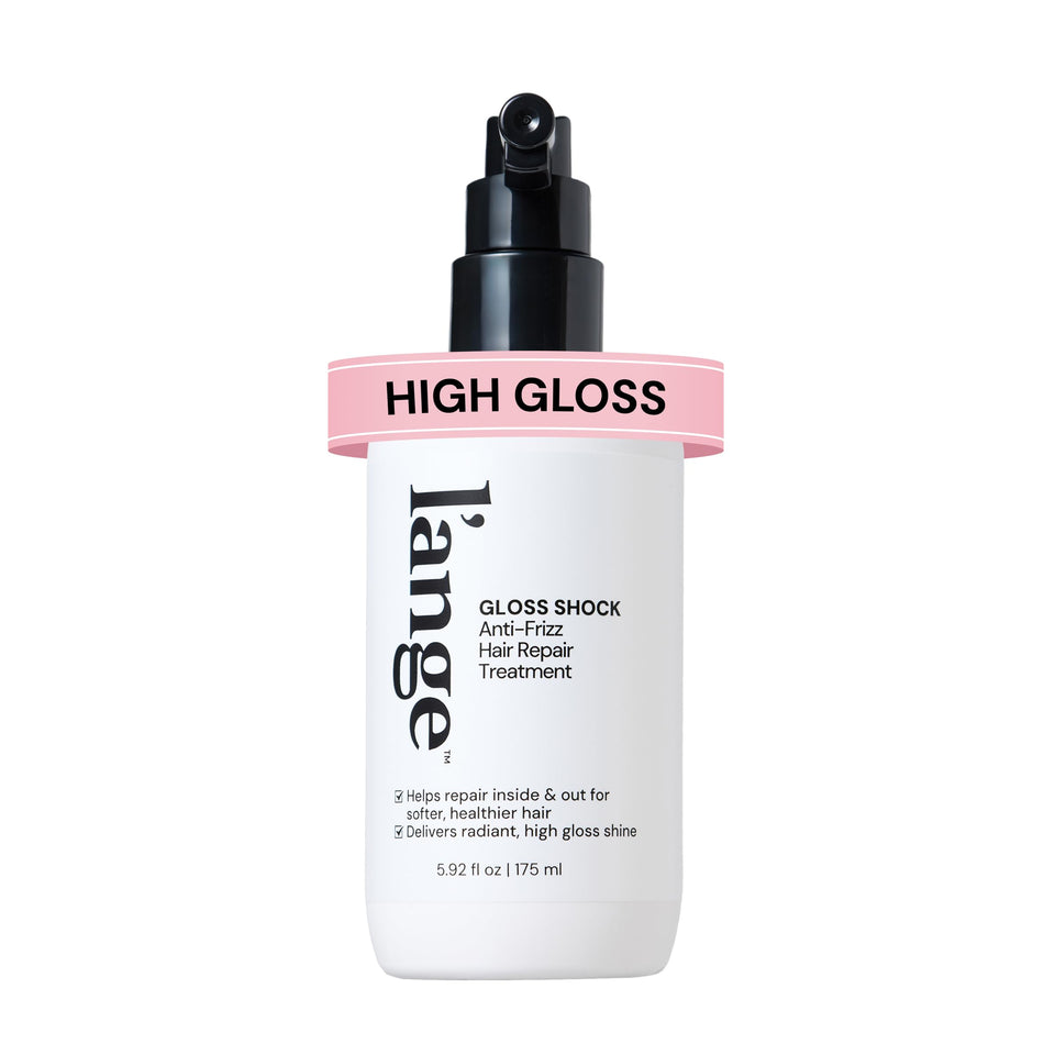 L'ANGE HAIR front bottle view showing sleek packaging and styling benefit