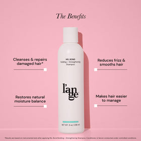 L'ANGE HAIR 8 fl oz bottle staged for travel emphasizing portability