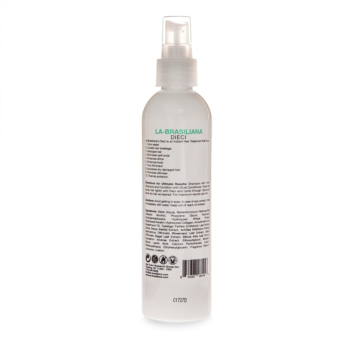 La-Brasiliana Dieci creamy texture close-up highlighting keratin and collagen feel benefits
