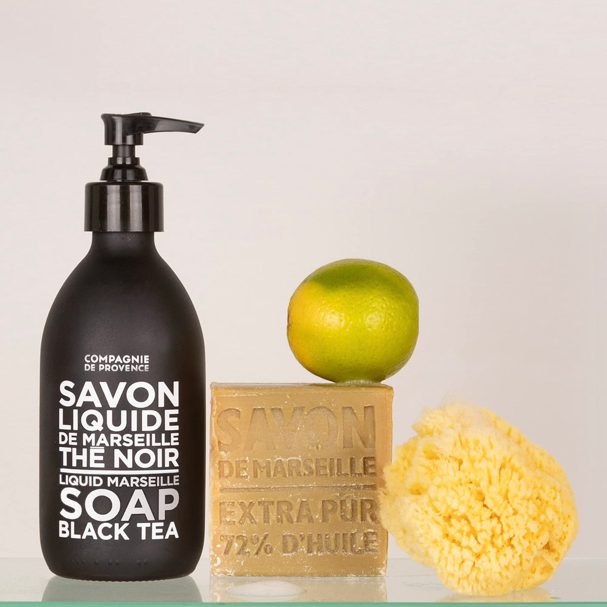 La Compagnie de Provence bottle staged in bathroom setting showing aesthetic appeal and everyday use