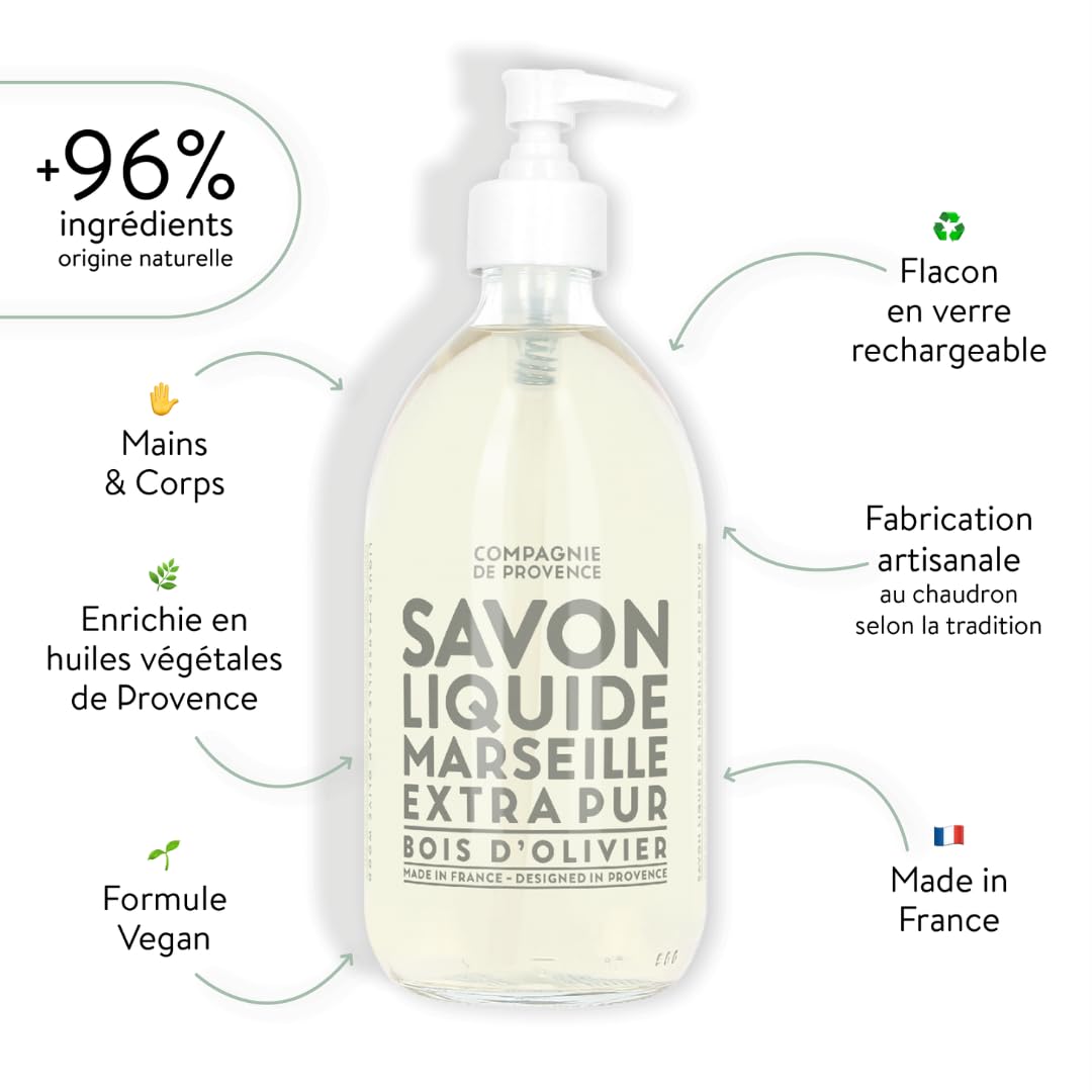 La Compagnie de Provence pump close-up demonstrating easy, controlled dispensing