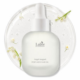 LA'DOR front packaging showing elegant bottle and Angel Muguet fragrance benefit