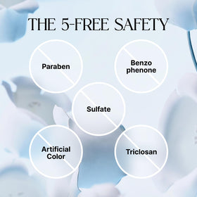 LA'DOR label close-up emphasizing keratin and purified 5-free formula benefit