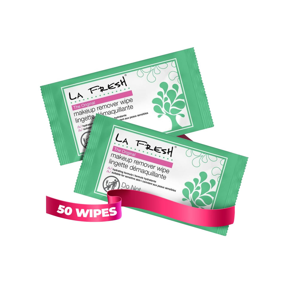 la fresh front packaging showing 50ct case and travel-ready benefit