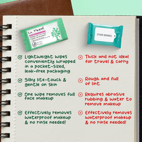 la fresh packet tucked inside a purse highlighting portability for travel