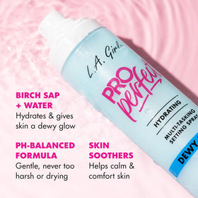 L.A. Girl milky mist texture on hand, illustrates hydrating dewy finish