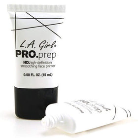 Before and after cheek showing L.A. Girl primer blurring pores effectively