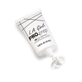 Close-up label of L.A. Girl primer showing Vitamin E and ingredient clarity