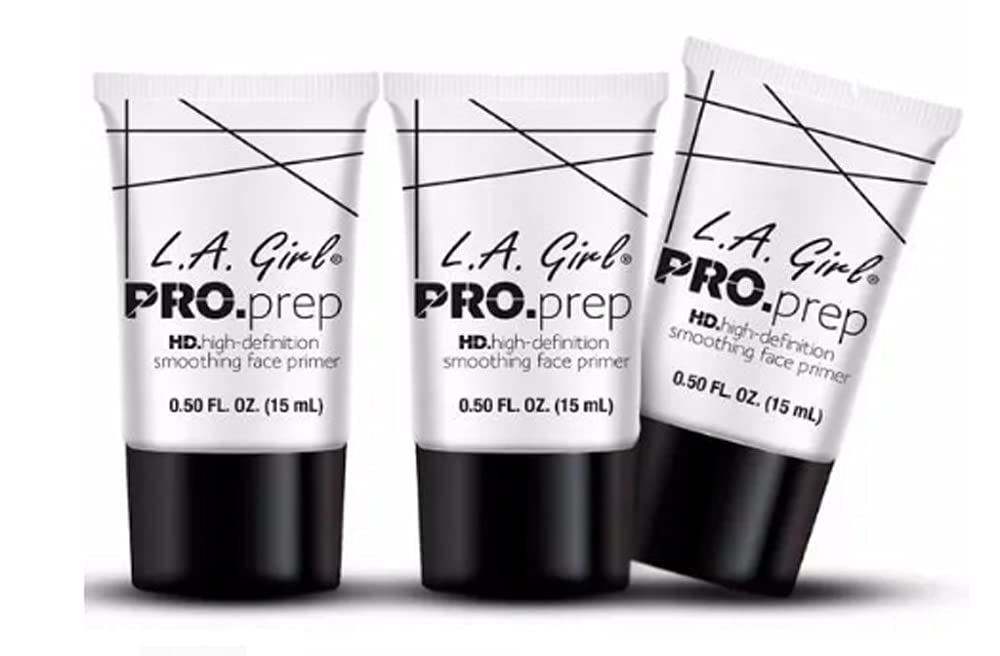 L.A. Girl primer tube open texture swatch highlighting smooth finish