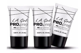 L.A. Girl primer tube open texture swatch highlighting smooth finish