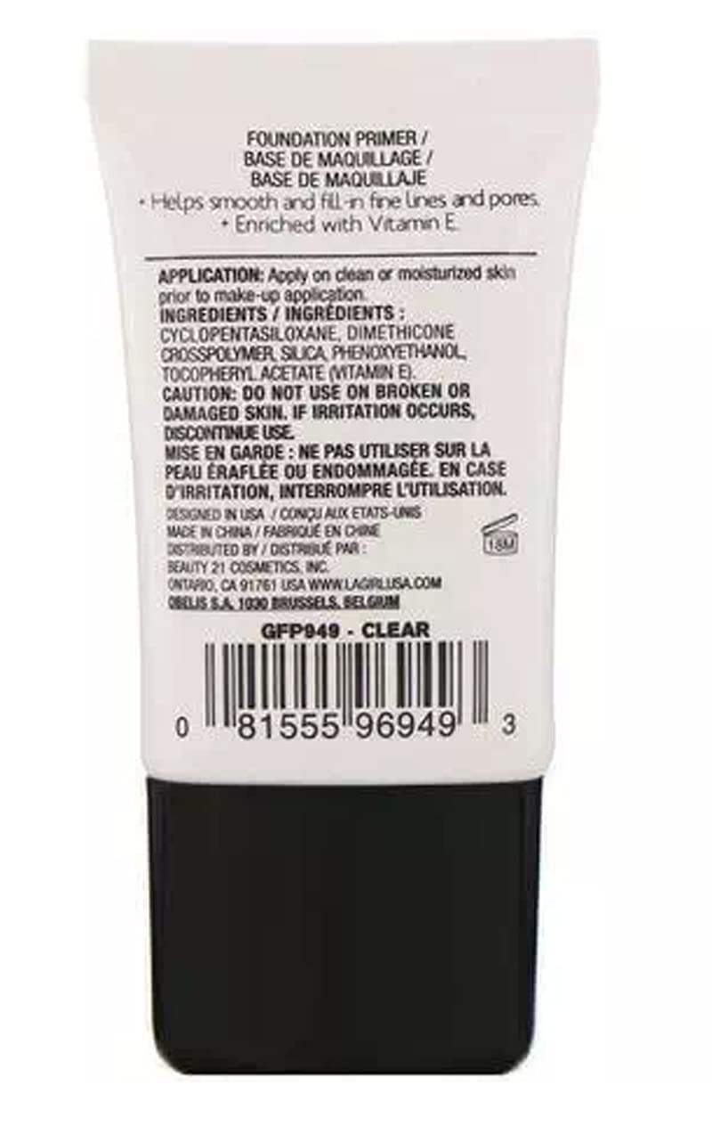 Hand holding three L.A. Girl primer tubes showing portability advantage