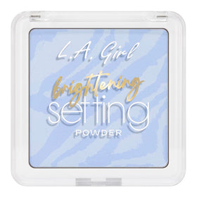 L.A. Girl marble powder close-up of blue and beige swirl texture highlighting blendability