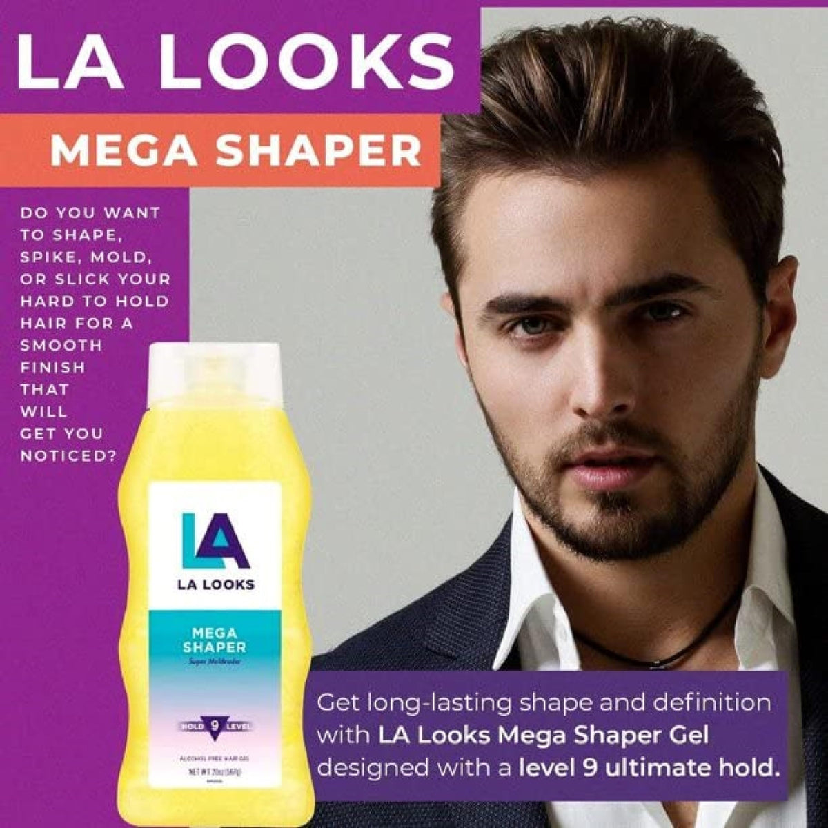 L.A. Looks pump dispensing gel to show easy application and controlled amount