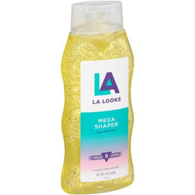 L.A. Looks slicked-back hair lifestyle shot showing glossy finish benefit