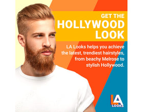 L.A. Looks closeup label displaying hold level and alcohol-free benefit for users