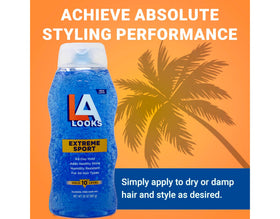 L.A. Looks gel open tub showing smooth texture for easy application and firm hold