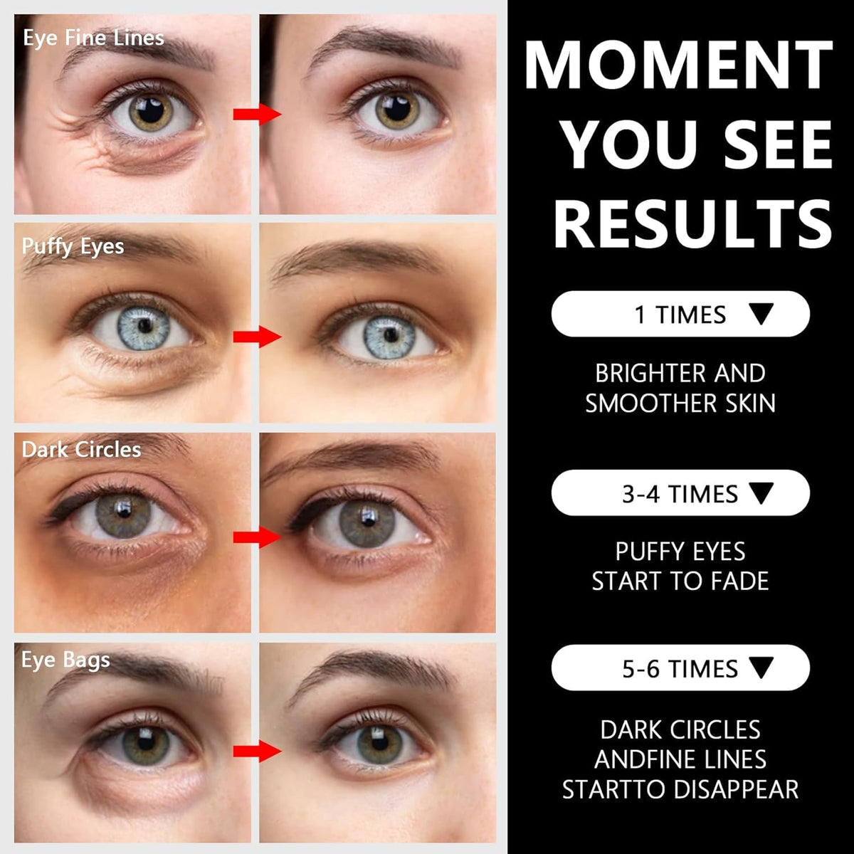 LA MIURA patches applied under eyes demonstrating quick morning refresh